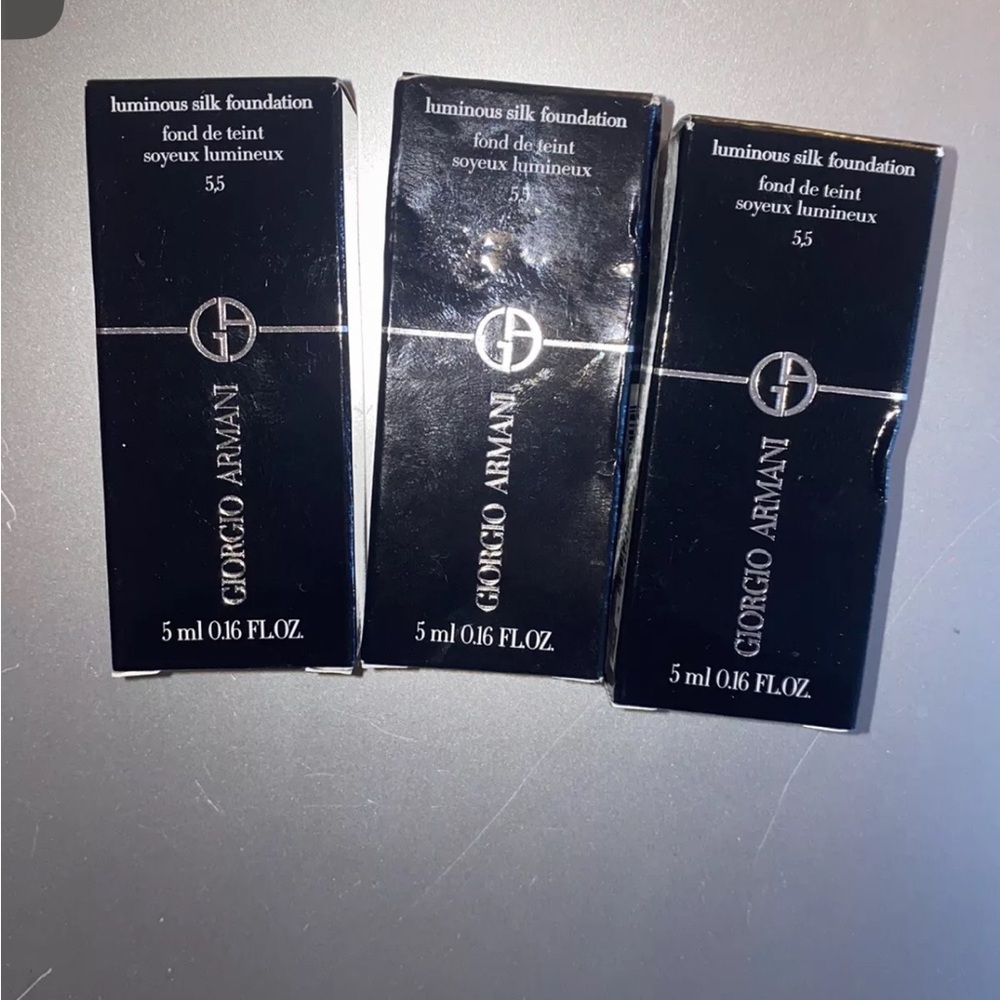 Giorgio Armani Luminous Silk Foundation - shade 5.5, 5ml set of 3 nib
